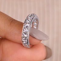 Eternity Wedding Band With Round Rose Cut Diamond