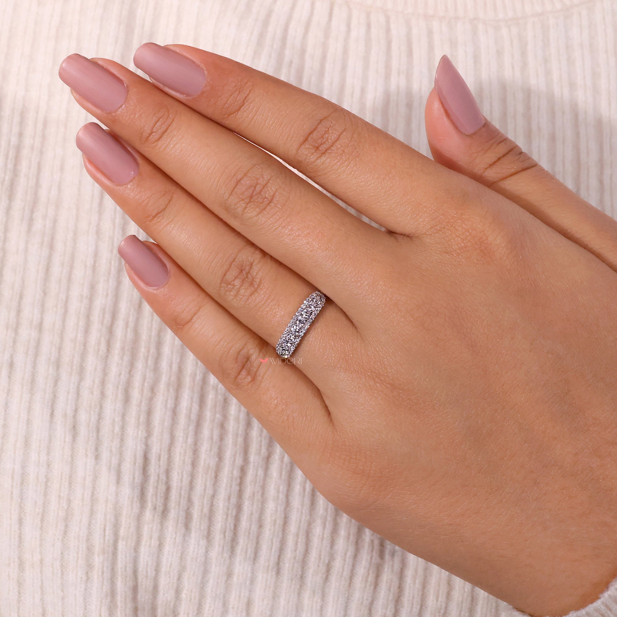 Buy wedding band with eco-friendly lab-grown diamonds.
