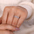 Horizontal diamond ring band for a bold bridal look.
