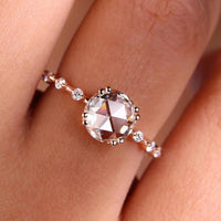 Round Diamond Ring - Distance Pave