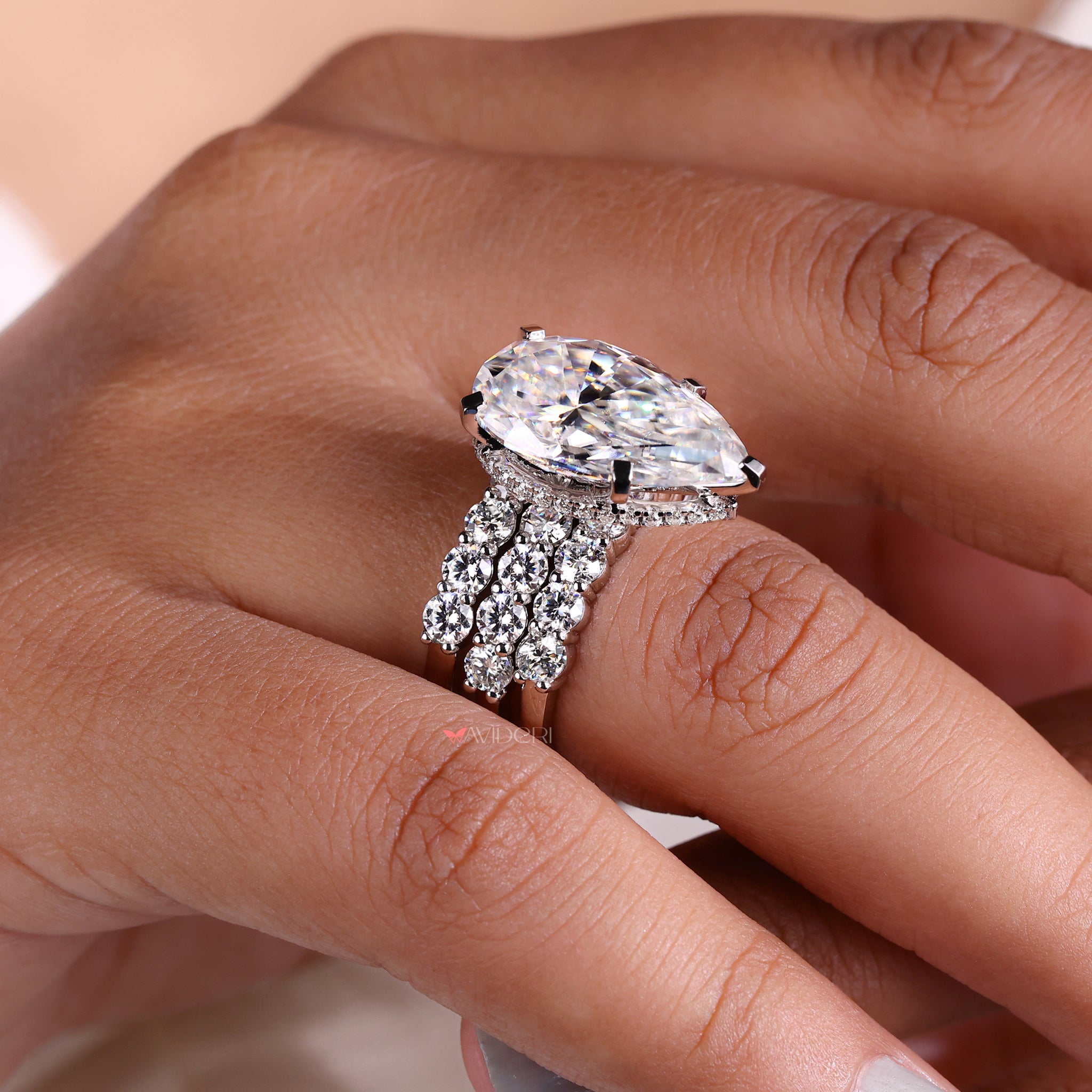 Wrap Guard Round Cut Band designed to enhance and protect the wedding band.