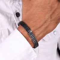 Buy Men Tennis Bracelet - Three Row Style