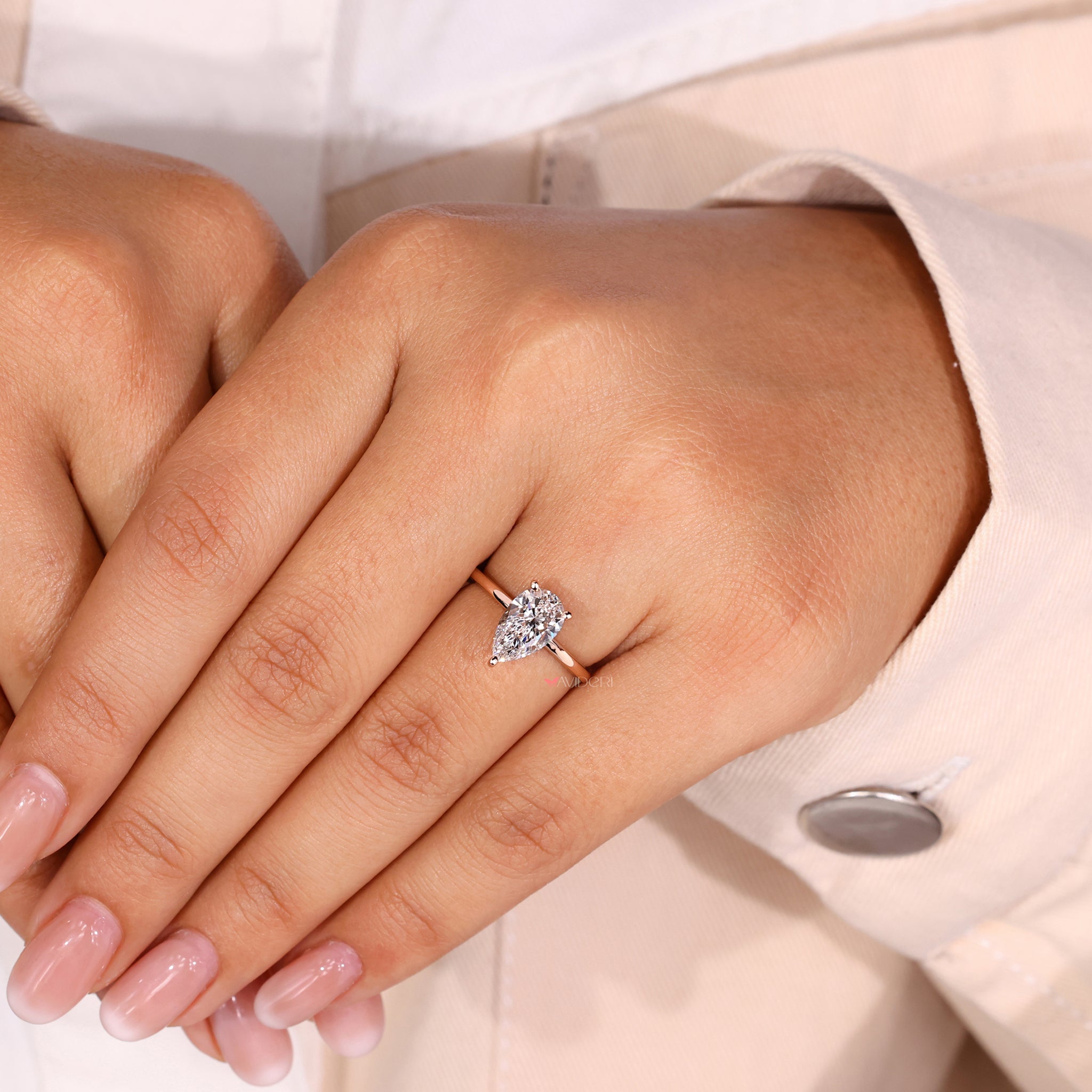 Unique handmade jewelry featuring an exclusive Avideri engagement ring design.