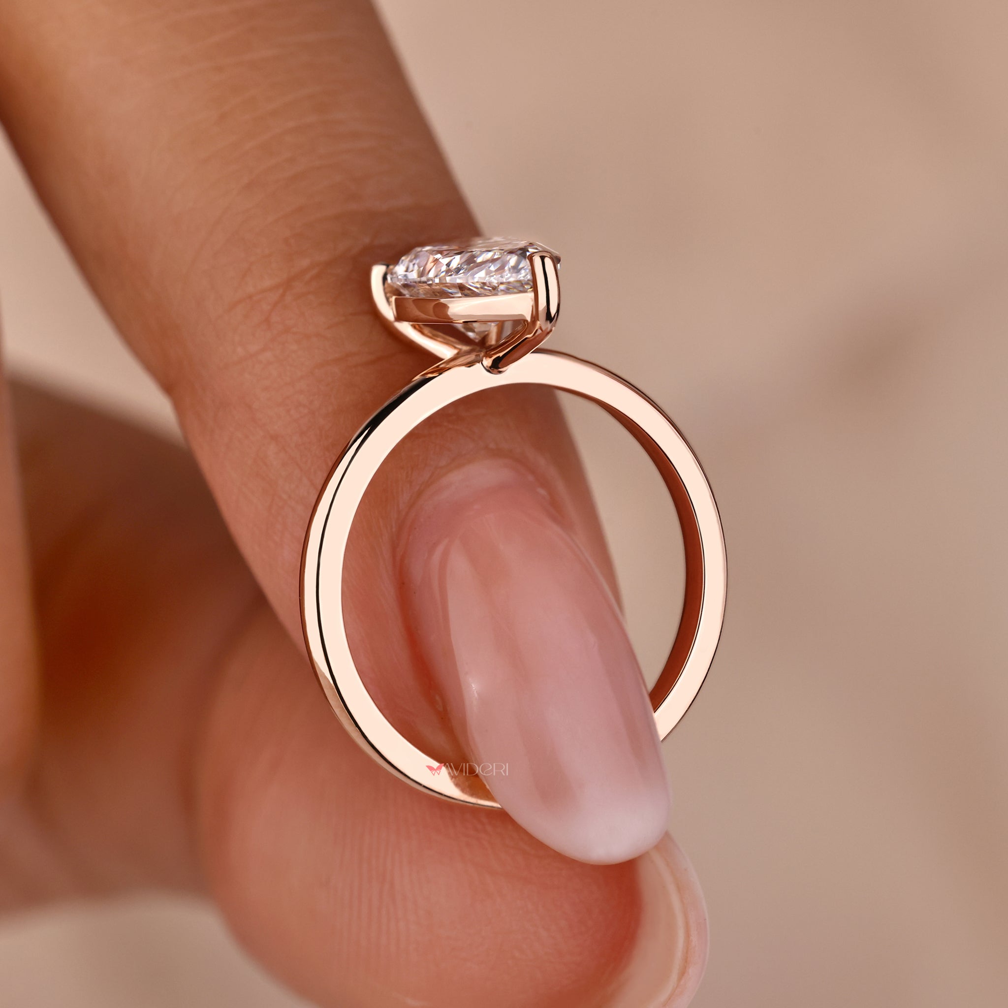 Gorgeous rose gold engagement ring with a warm and elegant appeal.
