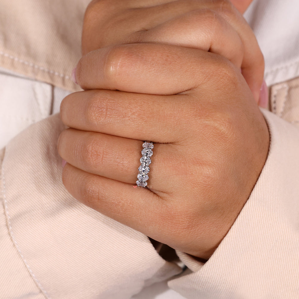 Low set wedding band made with precision and handmade craftsmanship
