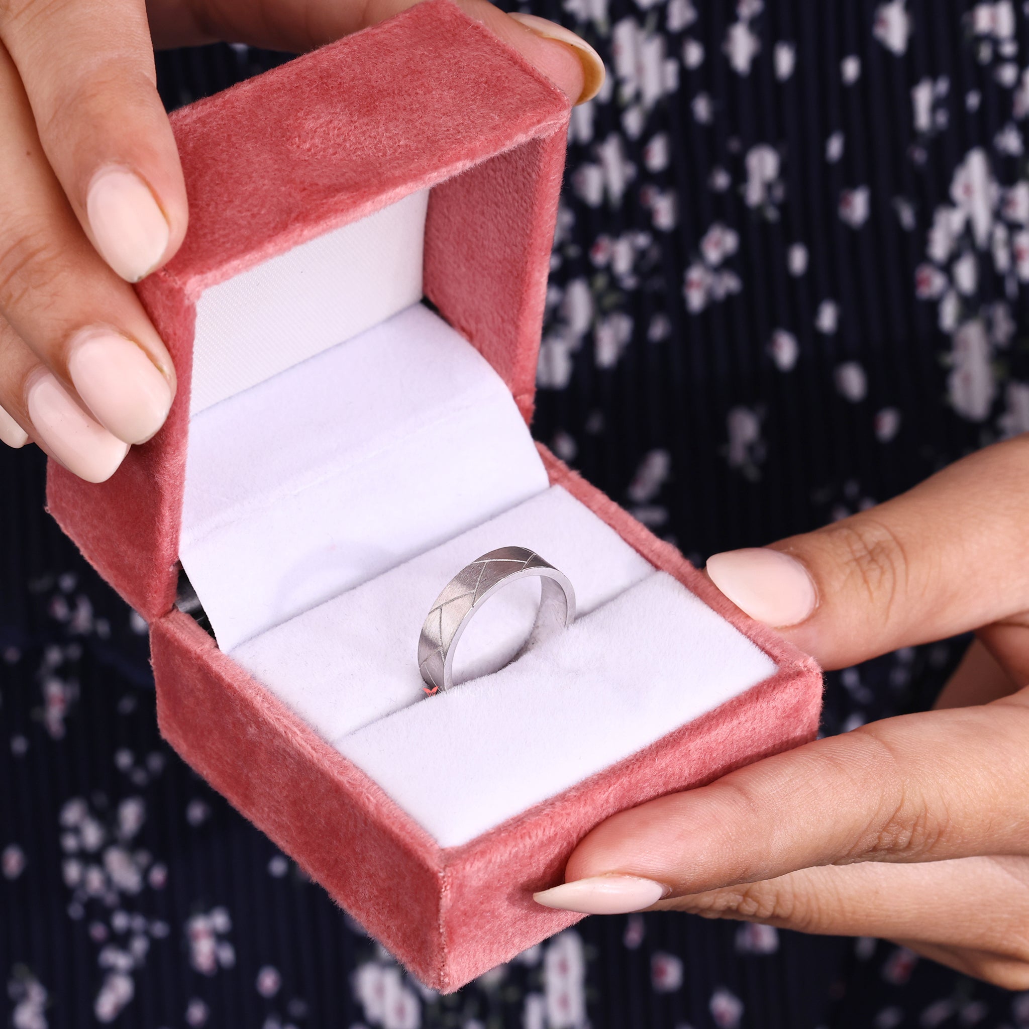 Vintage Sterling gold Band Ring carries timeless charm in every curve.
