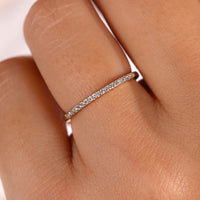 Round Diamond Eternity Band With Micro Pave