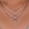 Round brilliant cut pendant featuring a minimalist design perfect for everyday wear.