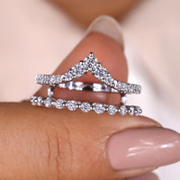 Ring Enhancer Wedding Band With Round Diamond