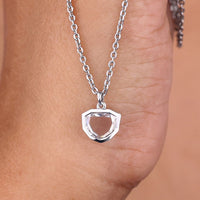 Solitaire Bezel Setting  Gold Portrait Pendant