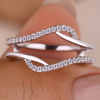 White Gold Diamond Band With Round Cut