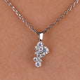 Round brilliant cut moissanite pendant with brilliant shine.