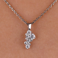 Round Brilliant Cut Moissanite Pendant In White Gold