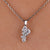Round brilliant cut moissanite pendant with brilliant shine.
