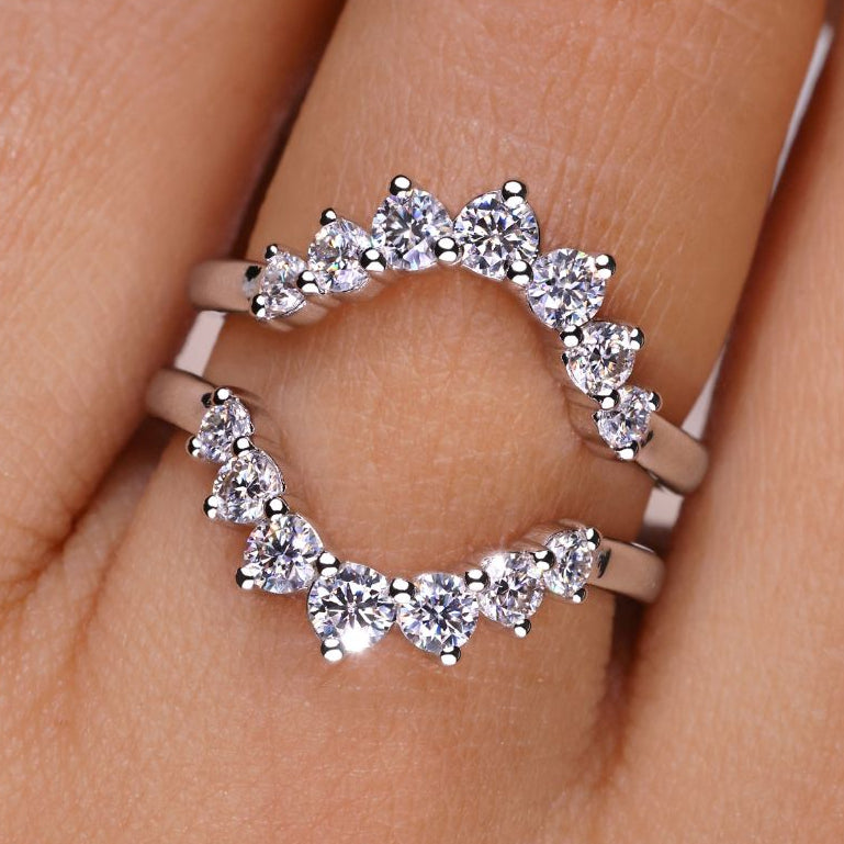 Diamond enhancer wedding band with elegant sparkle.
