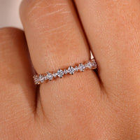 Rose Gold Wedding Band Half Eternity