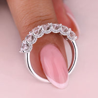 Oval Diamond Wedding Band - U Prong