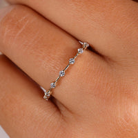 Eternity Wedding Band - Distance Pave Style