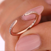 Open Wedding Band - Subtle Rose Gold Tone