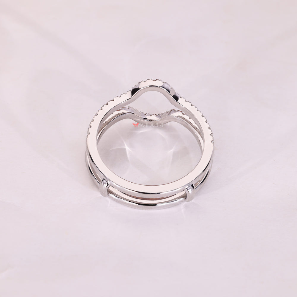 Handmade ring enhancer with round diamonds.
