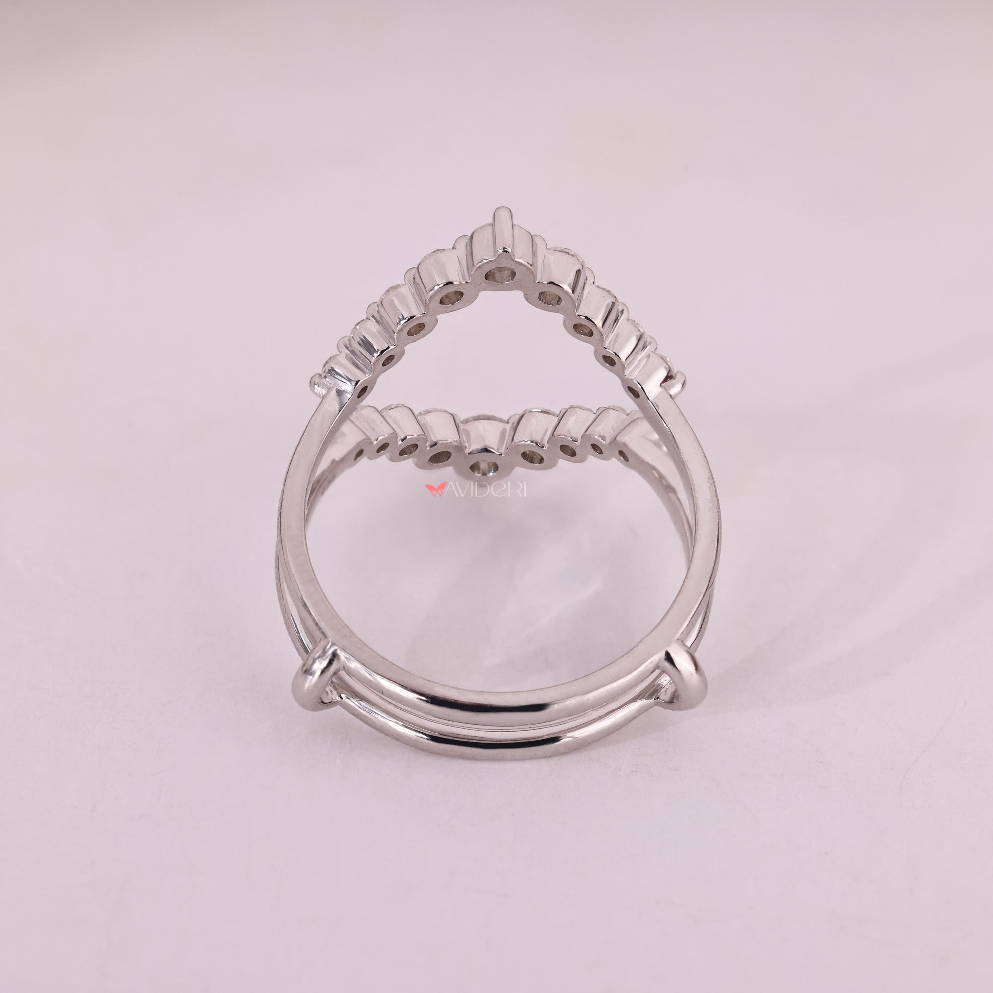 White Gold Band with a smooth, polished finish, perfect for stacking.