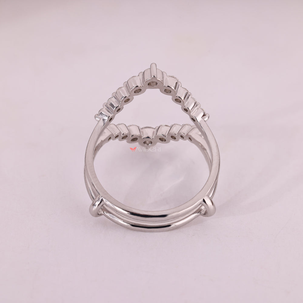 White Gold Band with a smooth, polished finish, perfect for stacking.