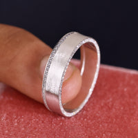 Mens Diamond Wedding Ring with Brush Finish