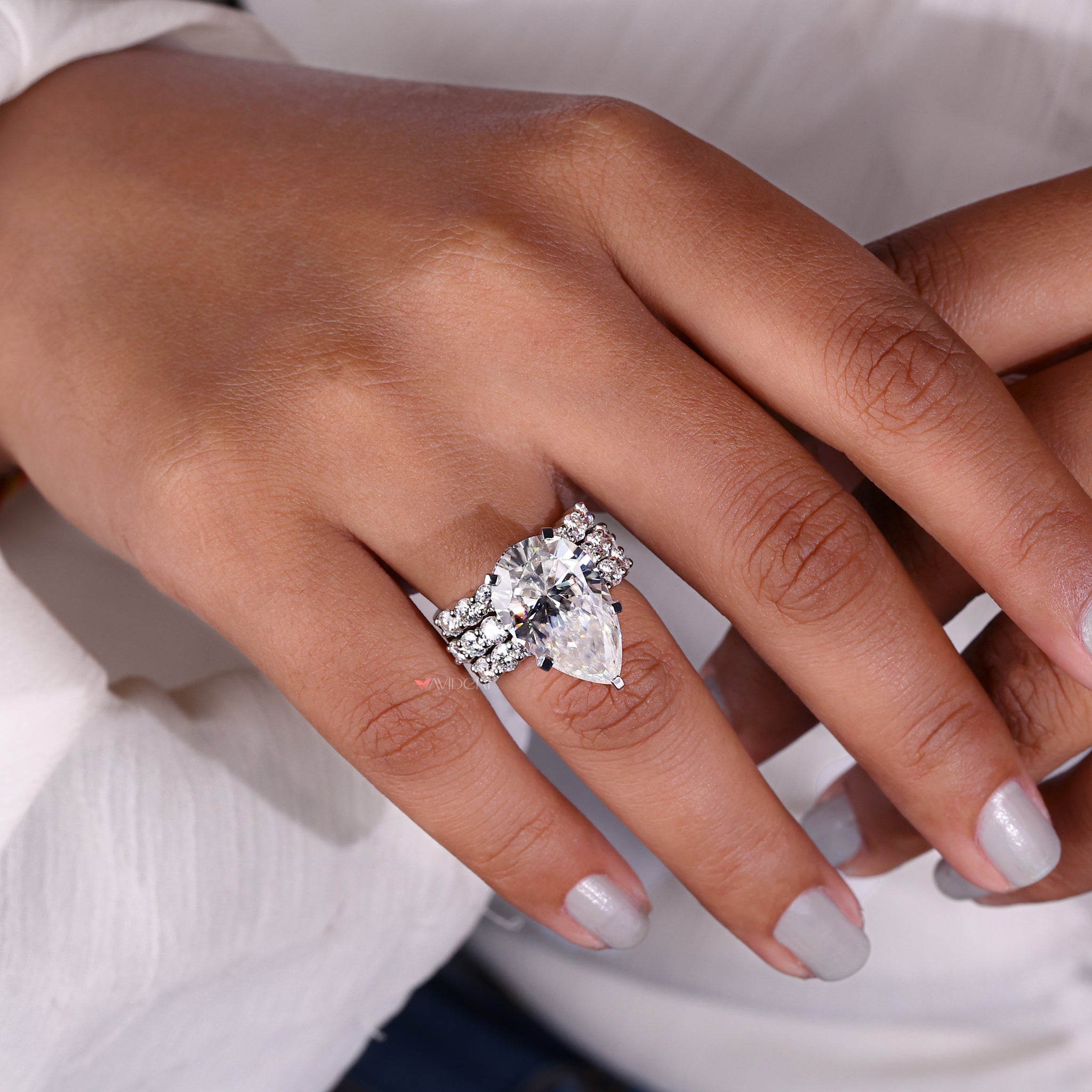 Custom Moissanite Bridal Set crafted to your unique style and preferences.