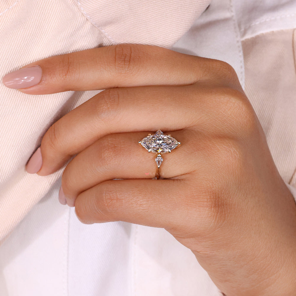 marquise cut diamond ring igi certified
