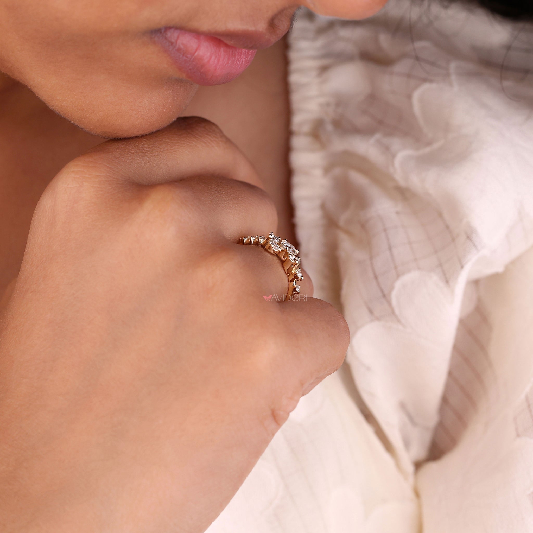 4 prong diamond ring designed to showcase the center stone with maximum brilliance and security.