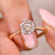 Solitaire engagement ring with hexagon step cut engagement ring.