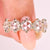 Lab grown rose cut diamond half eternity ring.
