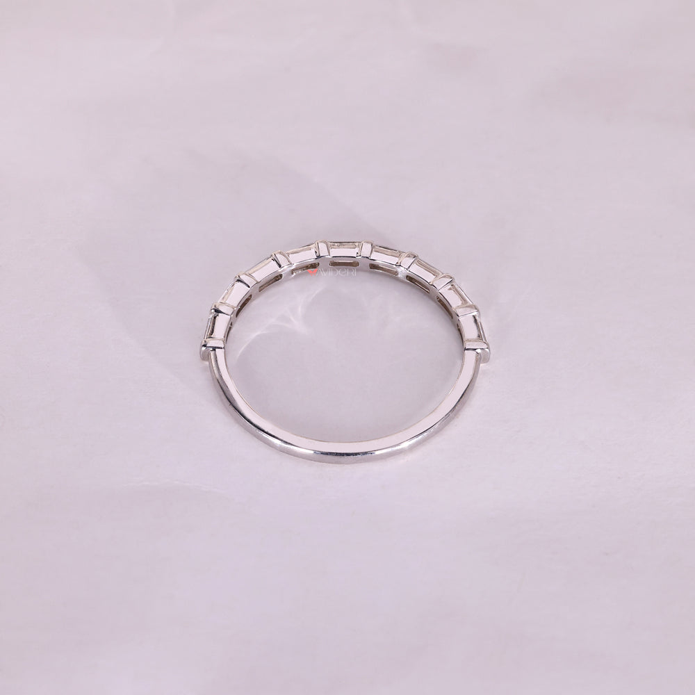 Handmade baguette diamond band bar setting.
