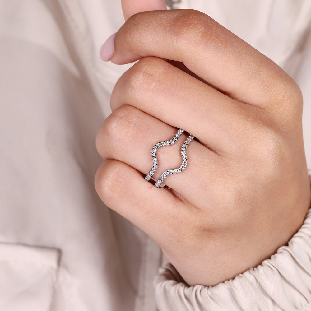 Lab grown ring enhancer wedding band style.
