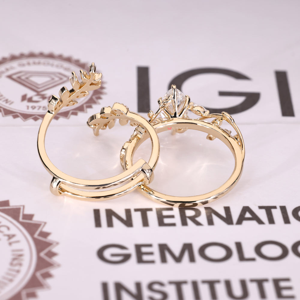 Marquise ring with small round side stones.

