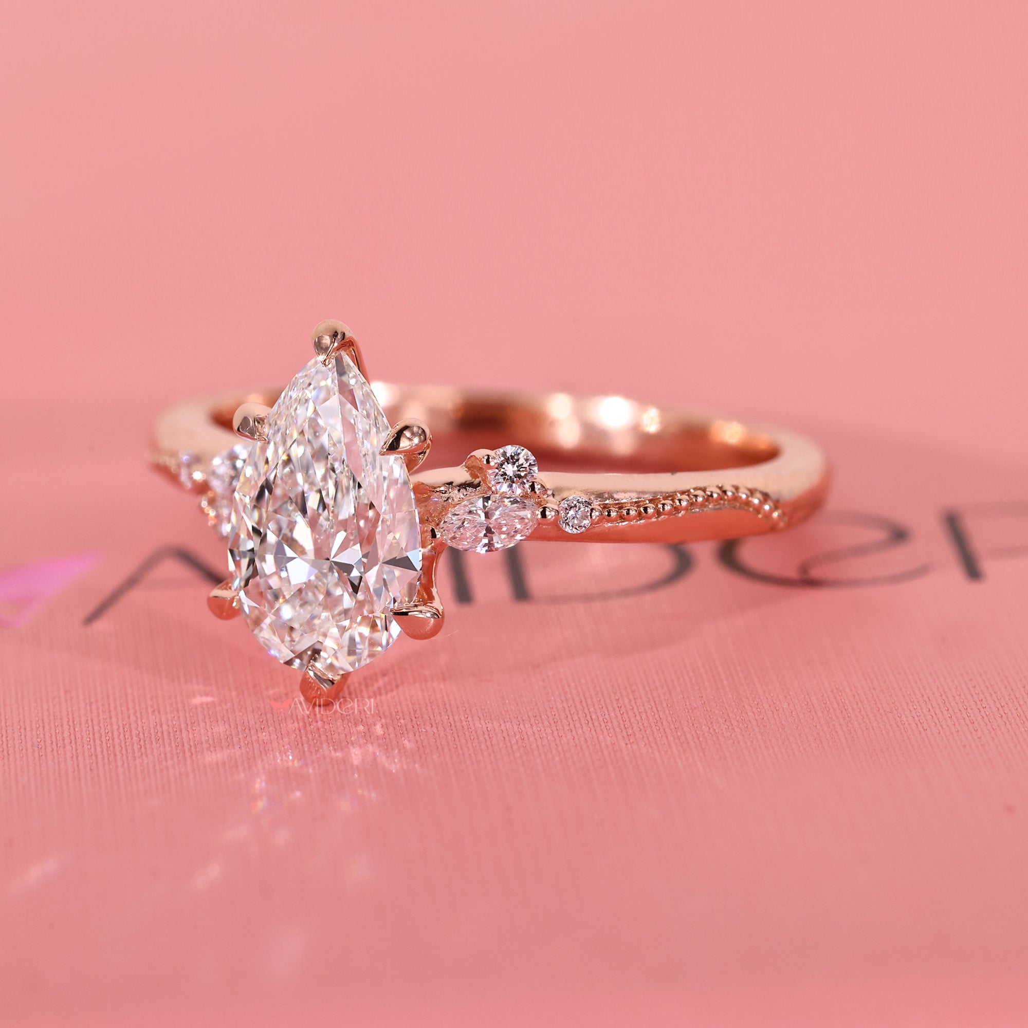 Seven stone diamond ring in cluster diamond ring.