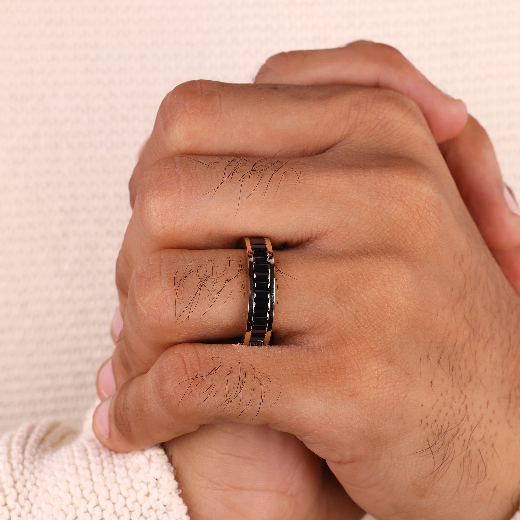 Buy a wedding band with handmade jewelry.