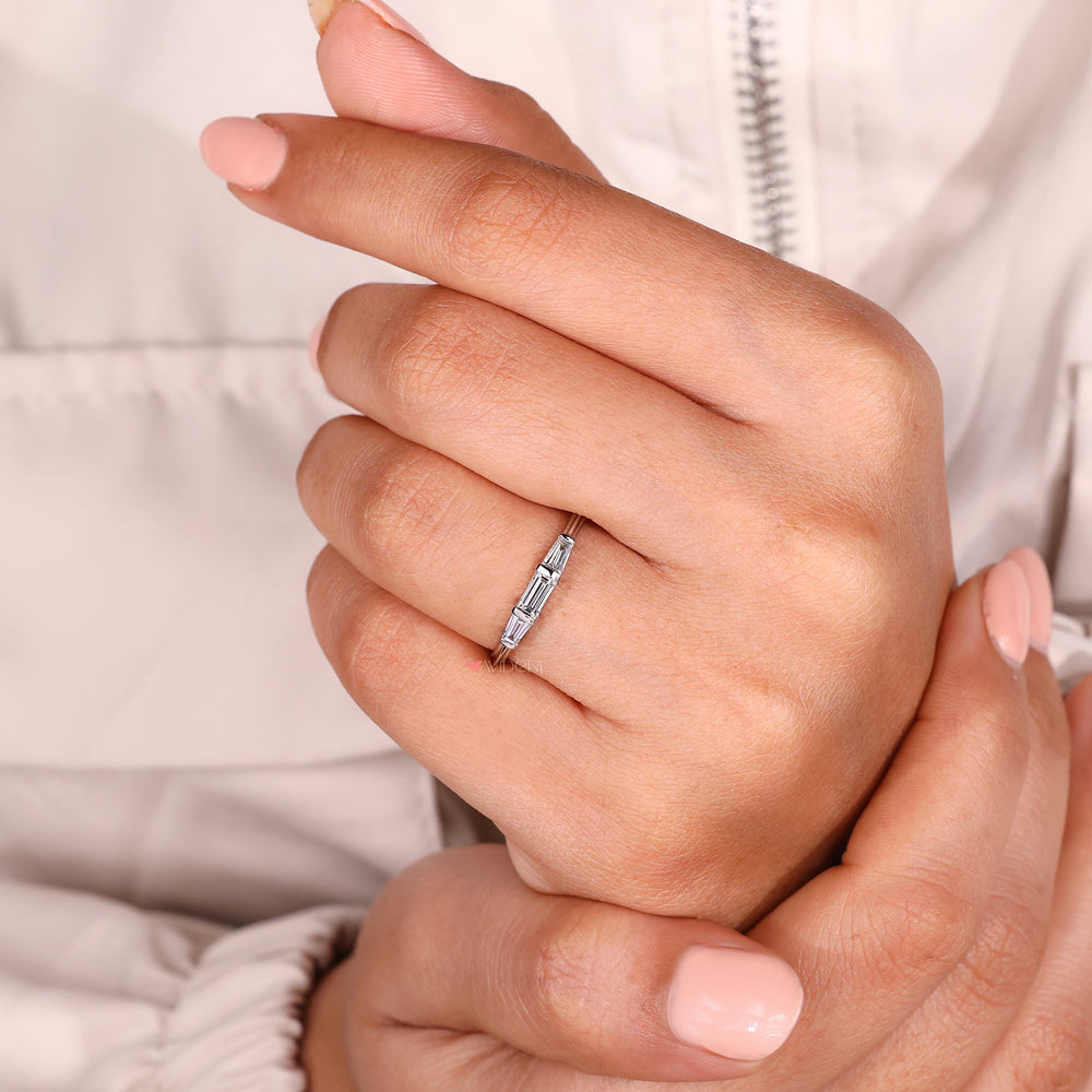 Custom wedding band with handmade jewelry.