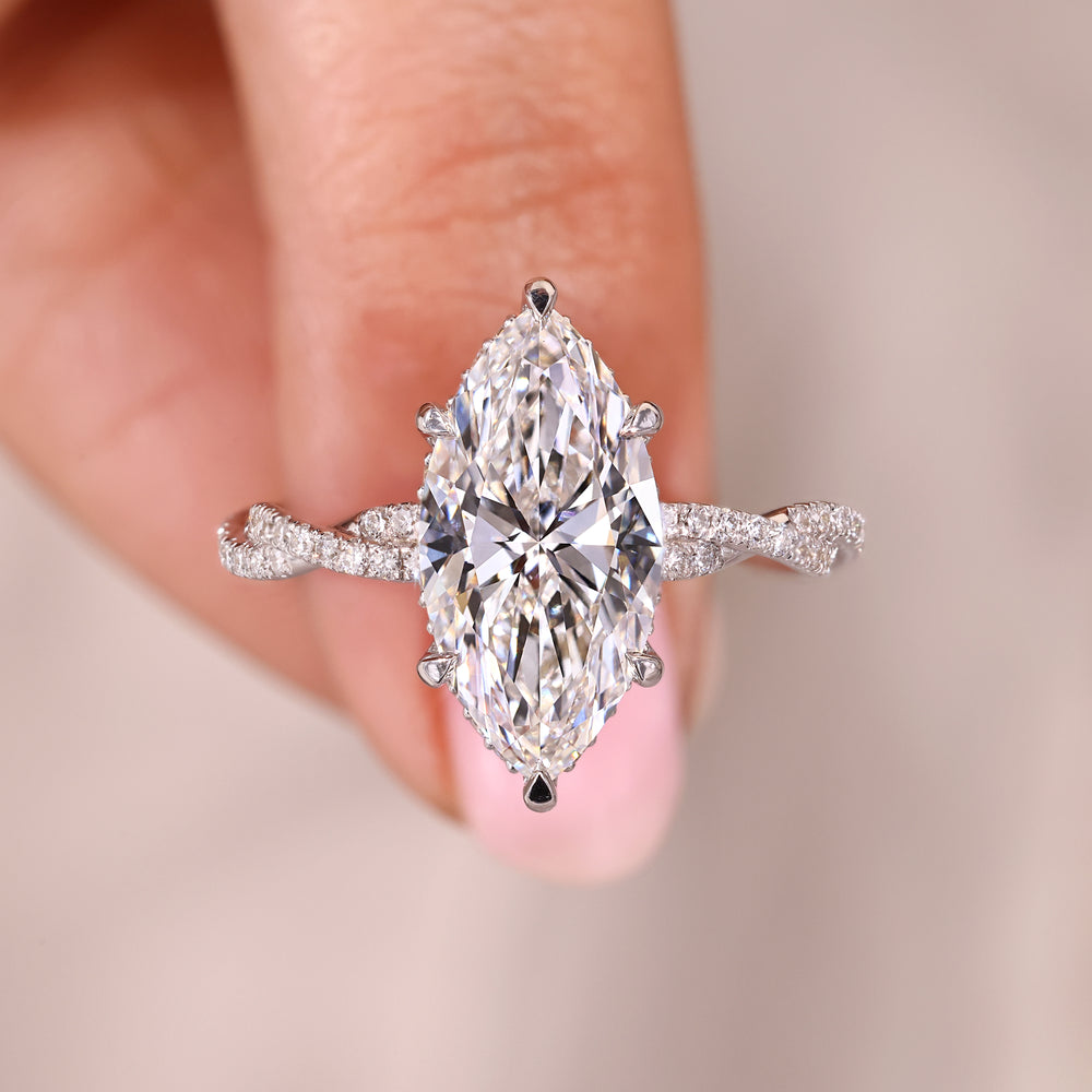 Lab-grown diamond ring with Buy engagement ring.