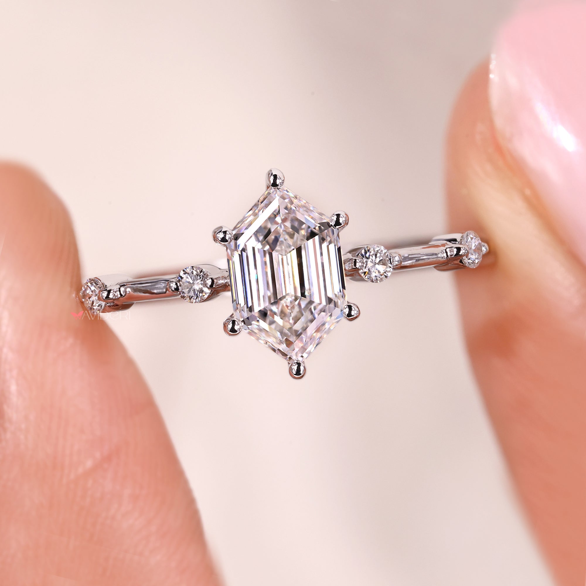 IGI certified with lab-grown ring.