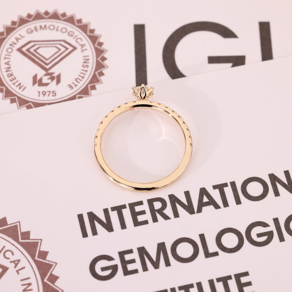 IGI certified lab-grown ring with handmade ring.