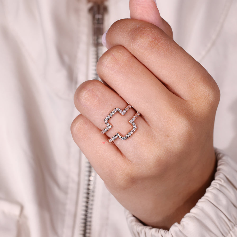 Handmade enhancer band with round diamonds.
