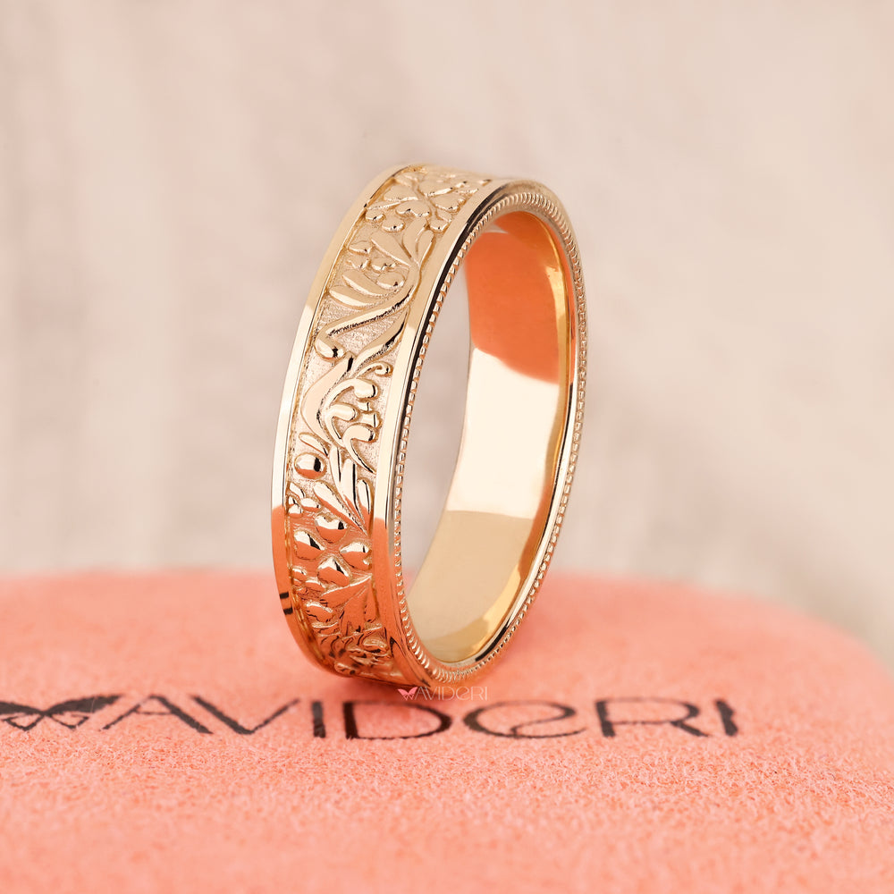 Handmade eternity filigree men's ring style.
