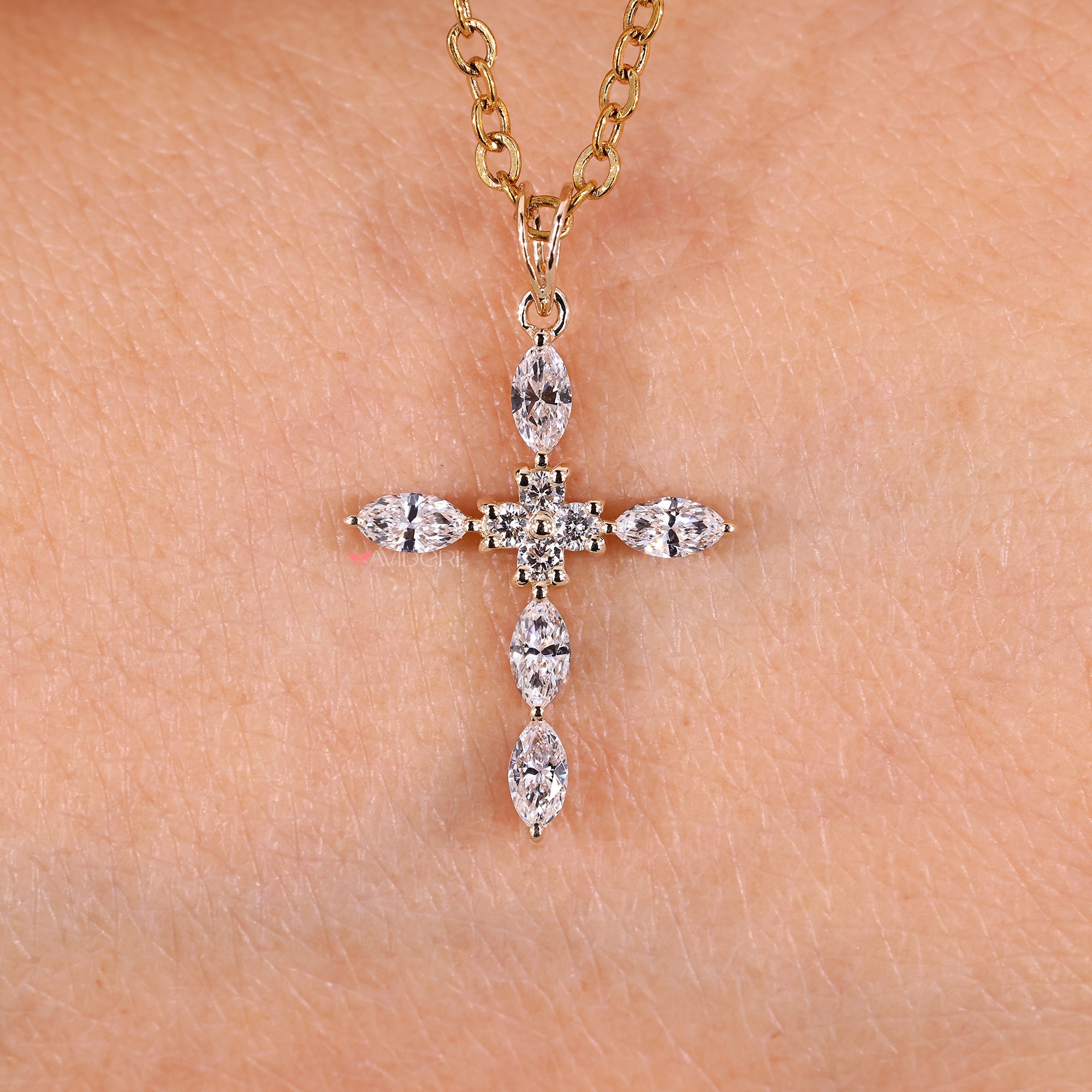 Lab Grown Diamond Marquise Pendant.