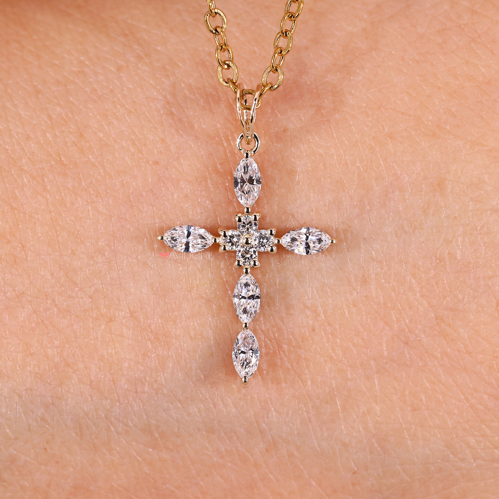 Lab Grown Diamond Marquise Pendant.