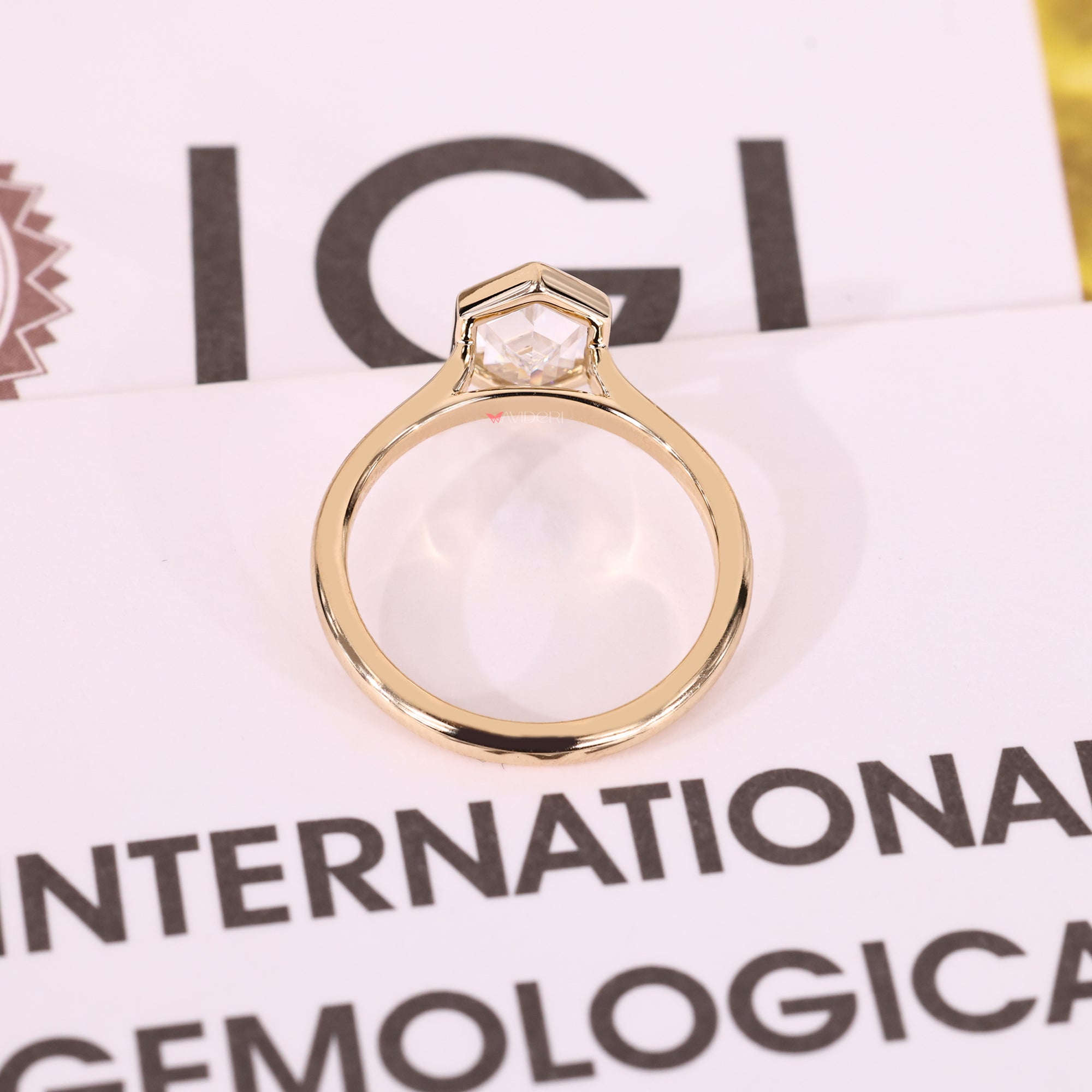 Buy engagement ring with bezel setting ring.
