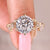 Handmade nature inspired diamond ring featuring Portuguese cut center stone

