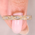 Milgrain diamond wedding band full eternity.
