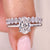 Oval cut diamond bridal set with solitaire ring.
