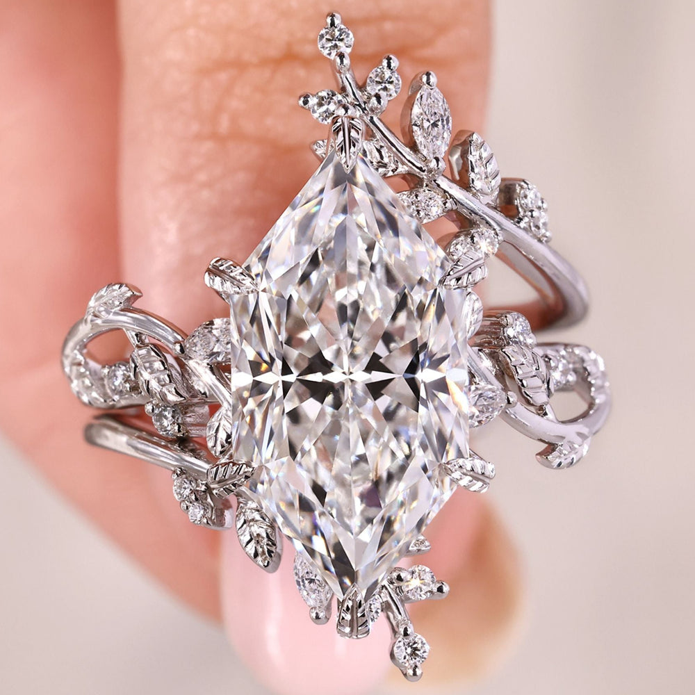 Dutch marquise ring with enhancer wrap guard.
